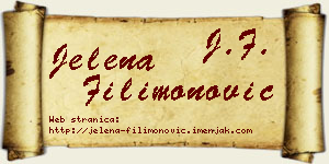 Jelena Filimonović vizit kartica